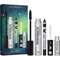 Set Smashbox: Photo Finish, Eyelash Primer, 4 ml + Always On, Gel Pencil Eyeliner, Brewed, 1.2 g + Full Exposure, Waterproof, Volumizing, Mascara, Black, 9.56 ml