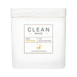 Clean, Space Fresh Linens, Scented Candle, 227 g