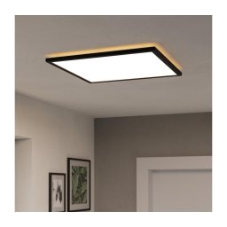 Plafonieră LED de exterior Eglo 901444 ROVITO 17W/230V 50x50 cm IP44 negru