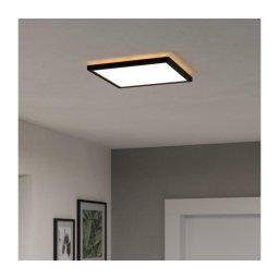 Plafonieră LED RGBW dimabilă de exterior Eglo 901466 ROVITO-Z 13,4W/230V 29x29cm IP44 negru