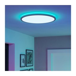 Plafonieră LED RGBW dimabilă de exterior Eglo 901473 ROVITO-Z 16,8W/230V d. 50 cm IP44 alb