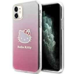 Husa IML Gradient Electrop Kitty Head Case for iPhone 11 / Xr - Pink