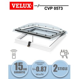 Fereastra acoperis terasa VELUX CVP 0573 actionare electrica, 2 sticle, senzor de ploaie si telecomanda