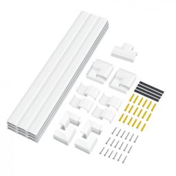 Kit canal cablu 67 piese montare perete Alb, Logilink KAB0110