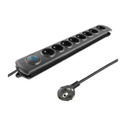 Prelungitor QOLTEC , 8 priza, 1,8m