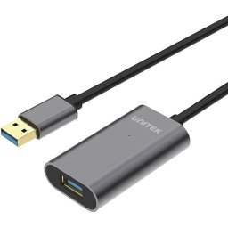 UNITEK - Cablu prelungitor activ USB 3.0, 5 m, ALU, Y-3004