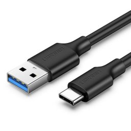 Cablu pentru incarcare si transfer de date UGREEN US184, USB la USB-C, 3A, 5Gbps, 1m, Negru