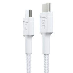 Cablu Green Cell Gc Powerstream Usb 0,3 M USB 3.2 Gen 1 (3.1 Gen 1) USB C Blanco