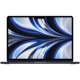 Laptop Apple MacBook, Apple M2, 13.6 inch, 16GB RAM, 256GB SSD, Mac OS, Negru (INT Keyboard)