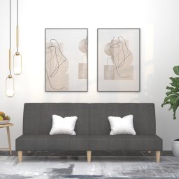 Canapea extensibila cu 2 locuri, gri închis, textil GartenMobel Dekor