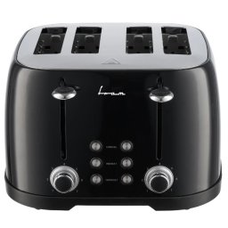 Prajitor de paine Fram FTP-800BK, 16000 W, 4 felii, 6 nivele, negru