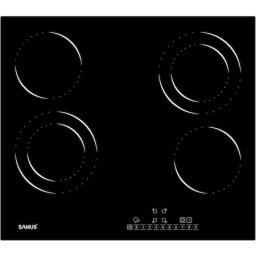 Plita PSVE-64BG6,4 Arzatoare, Latime 60 cm, Touch Control, Setari putere 9 trepte, Timer, Indicator caldura reziduala, Negru