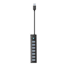 44329, 7x USB 3.0, 5 Gbps, Negru