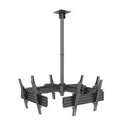 Suport de tavan pentru 4 Televizoare MBC4U cod MB-3538 diagonale 40"-65" max.30kg/TV Negru