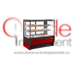 Vitrină caldă de expunere, inox cofetărie/patiserie/magazin AMBAR, 938x810x1300 mm Infrico
