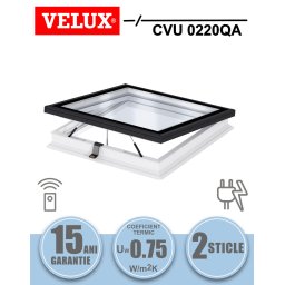 Fereastra acoperis terasa cu actionare electrica VELUX CVU 0220QA geam termopan cu 2 foi de sticla
