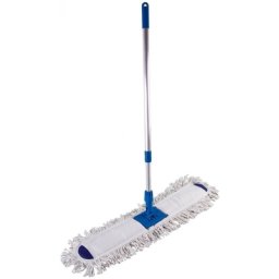 Mop plat bumbac, 80 cm, maner telescopic aluminiu
