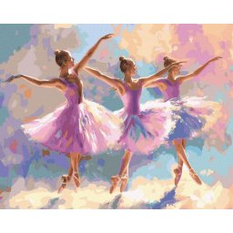 Set pictura pe numere, cu sasiu, Lacul lebedelor, 40x50 cm