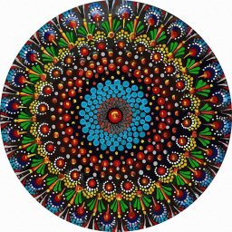 Set pictura pe numere rotunda, cu sasiu, Cercul armoniei, O40cm