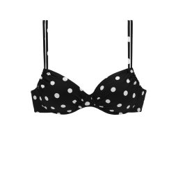 LASCANA Sutien costum de baie negru / alb