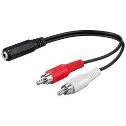 Accesorii Audio Hi-Fi Cablu audio Jack Stereo 2x RCA tata - 3.5mm mama 0.2m ; Cod EAN: 4040849500923