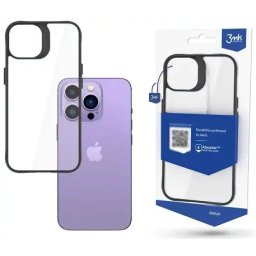 Husa Satin Armor Case+ pentru Apple iPhone 14 Pro Max, Negru/Transparent, Spate