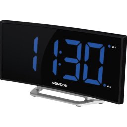 Ceasuri decorative SDC 120 cu alarma, Negru/Argintiu