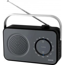 Radio portabil FM/AM, Jack 3.5 mm, Negru