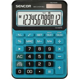 Calculator de birou SEC 372T/BU 12 caractere, calculul TVA Albastru