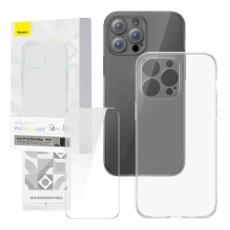 Husa Transparent Case and Tempered Glass set Baseus Corning for iPhone 12 Pro Max