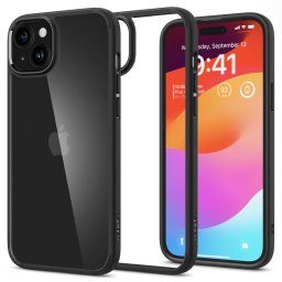 Husa Spigen Crystal Hybrid matte - Husă telefon - compatibil cu Apple iPhone 15 Plus - culoare Negru