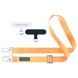 Snur telefon Mobile Origin Lanyard Tape 25mm, reglabil 84-165cm, culoare Peach Fuzz