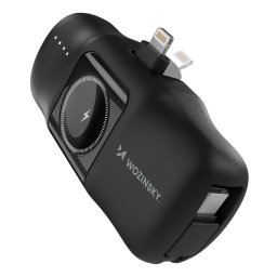 Baterie externa WF16-YLS 5000mAh 15W cu cablu USB-C si incarcator Apple Watch Black