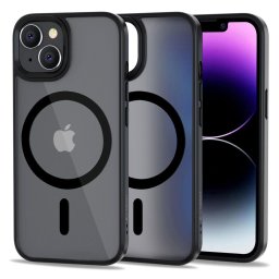 Husa Husă Tech-Protect Magmat MagSafe pentru Apple iPhone 14, compatibilă MagSafe, neagră