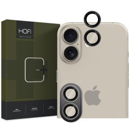 Folie de protectie Camera spate CamRing PRO+ pentru Apple iPhone 16 Plus / 16, Sticla Securizata, Neagra