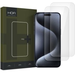 Folie de protectie Ecran Glass PRO+ pentru Apple iPhone 16 Pro, Sticla Securizata, Full Glue, Set 2 bucati, 2.5D, Transparenta