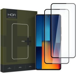 Folie de protectie Ecran Glass PRO+ pentru Xiaomi Poco M6 Pro 5G, Sticla Securizata, Full Glue, Set 2 bucati, 2.5D, Neagra
