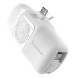 Baterie externa WF16-YCS, 15 W, 5000 mAh, USB-C, Alb