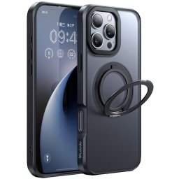 Husa Mcdodo Husa Mata MagSafe iPhone 16 Pro Max cu suport Negru