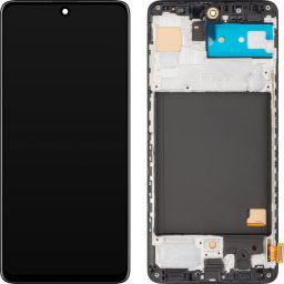 Piese si componente Display cu Touchscreen MP compatibil cu Samsung Galaxy A51 A515, cu Rama, Negru