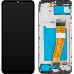 Piese si componente Display cu Touchscreen MP compatibil cu Samsung Galaxy A03s A037, cu Rama, Versiune F, Negru
