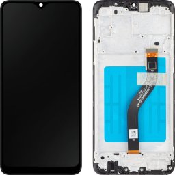 Piese si componente Display cu Touchscreen MP compatibil cu Samsung Galaxy A20s A207, cu Rama, Negru