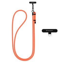 Snur pentru Telefon, Carabina, Nailon Impletit, Durabil, Ajustabil, Universal - Rope Crossbody Strap (RCS1-81) - Sunset Orange