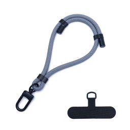 Snur pentru Telefon, Carabina, Ajustabil, Nailon Impletit, Universal - Rope Wrist Strap (RWS1-21-23) - Ash Gray