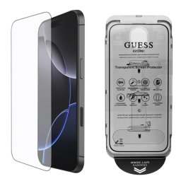 Folie de sticlă securizată Guess Classic 2.5D Outline pentru Apple iPhone 16 Pro - negru