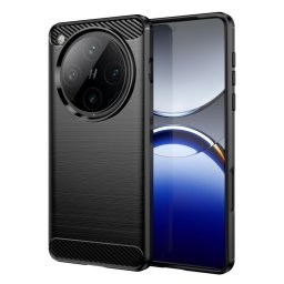 Husa Techsuit Carbon Silicone - Husă silicon - compatibil cu Oppo Find X8 Pro - culoare Negru