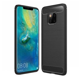 Husa Husa pentru Huawei Mate 20 Pro - Techsuit Carbon Silicone - Black