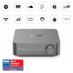 Amplificator stereo WiiM AMP, Bluetooth, AirPlay 2, Spotify, Tidal, Chromecast, HDMI & Voice Control, Dark Grey