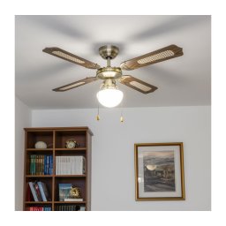 Ventilator de tavan ZEVENTI NAVAGIO 1xE27/60W/230V maro