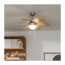 Ventilator de tavan ZEVENTI FAMARA 1xE14/60W/230V bej